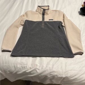 Women's Benton Springs™ Half Snap Fleece Pullover, Sz Large, Gray/Ivory